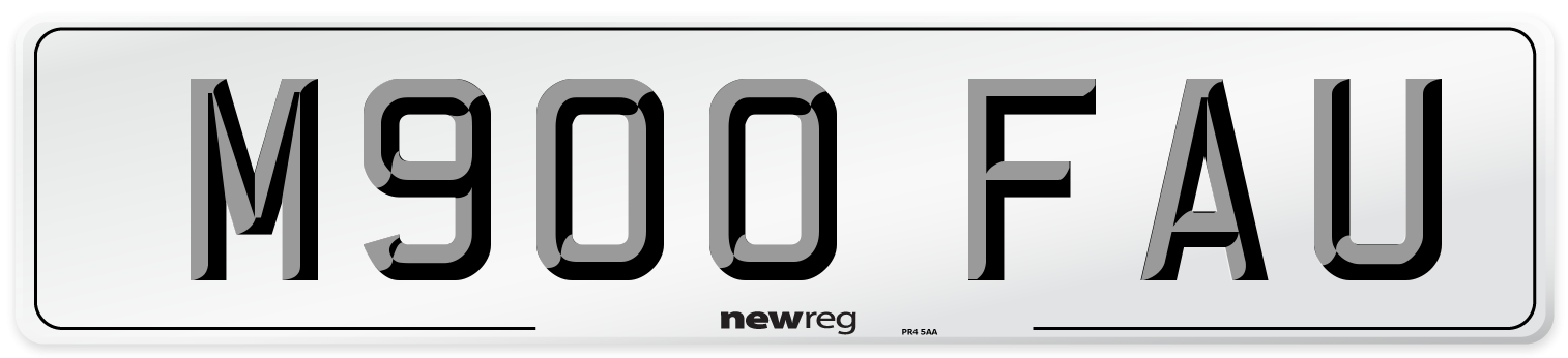 M900 FAU Number Plate from New Reg